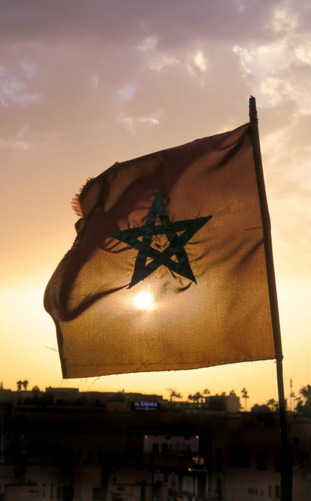 Drapeau du Maroc, Marrakech