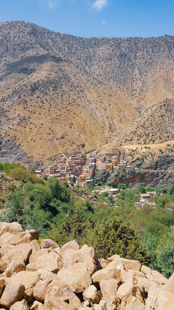 Village berbère dans la vallée de l'Ourika, Maroc