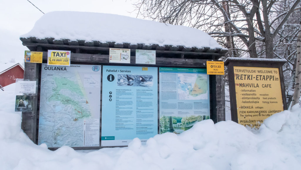 Panneaux de signalisation à Juuma, Laponie Finlandaise
