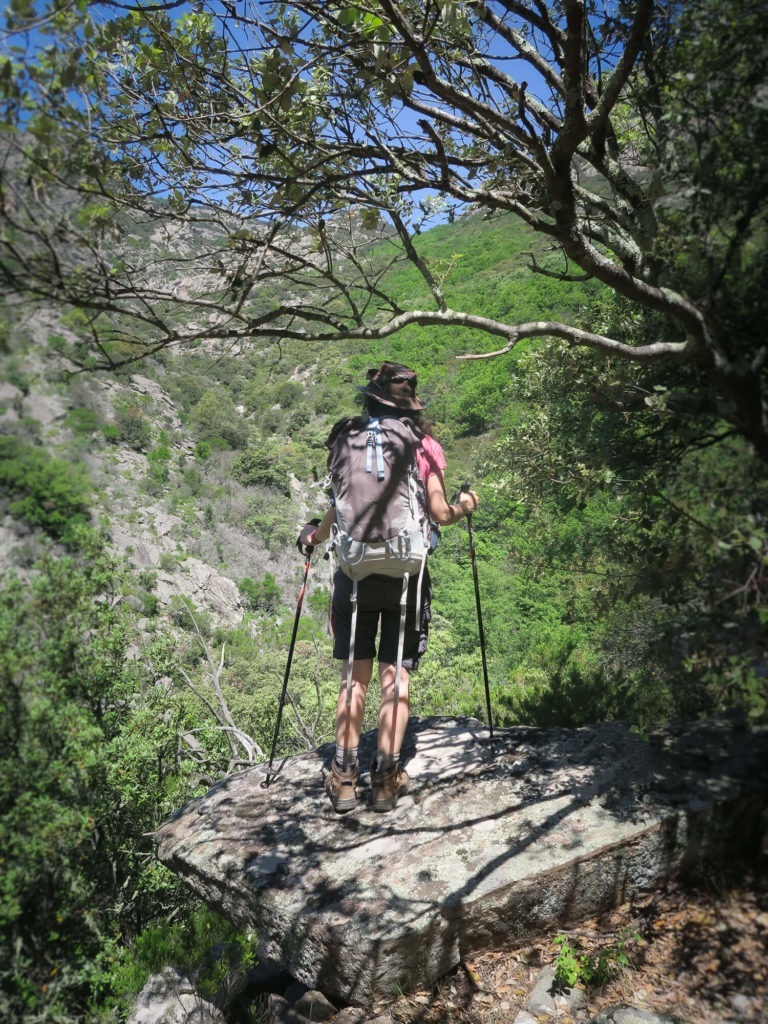 Descente de la cascade d'Albine vers Colombières